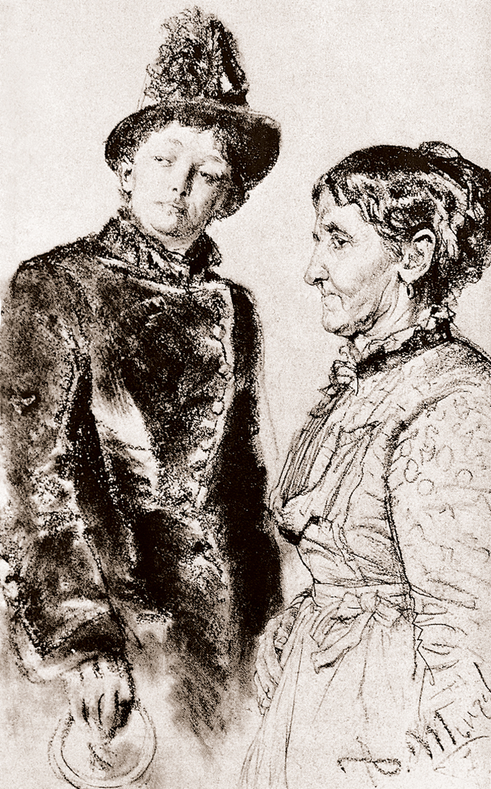  Adolpyh Von Menzel —— 两个女人的习作